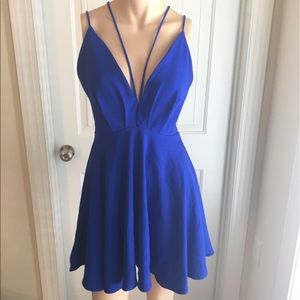 Sultry blue dress!