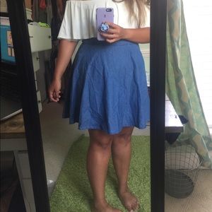 Forever 21 denim-like skater skirt