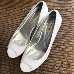 Andrew Geller White Peep toe heel