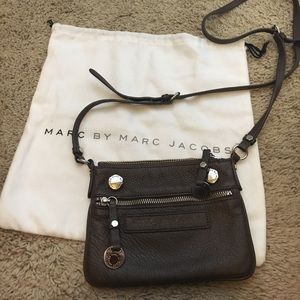 Marc by Marc Jacobs brown leather side purse