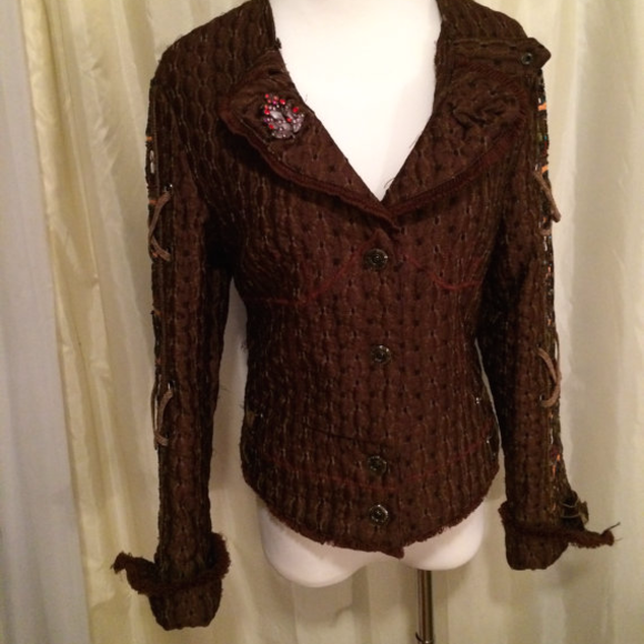 SOLD—Vintage Brown FUN! Jacket Excellent Condition - Picture 1 of 6