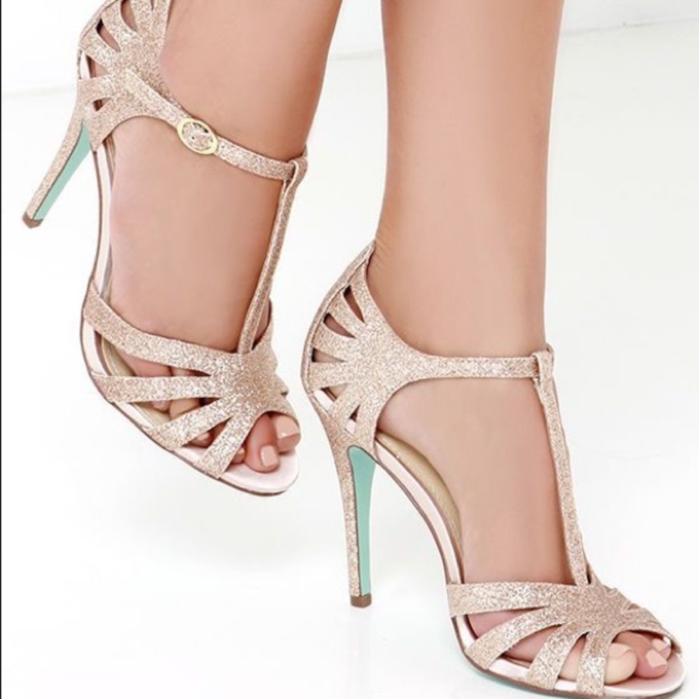 Blue by Betsey Johnson Tee high heel sandals