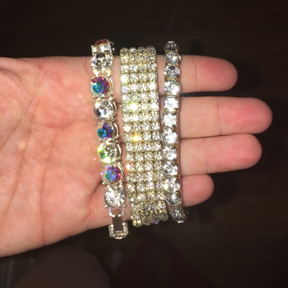 Bundle of 3 Diamond Bracelets