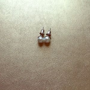 Pearl stud earrings
