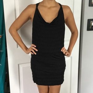 Black dress with sequence design on back