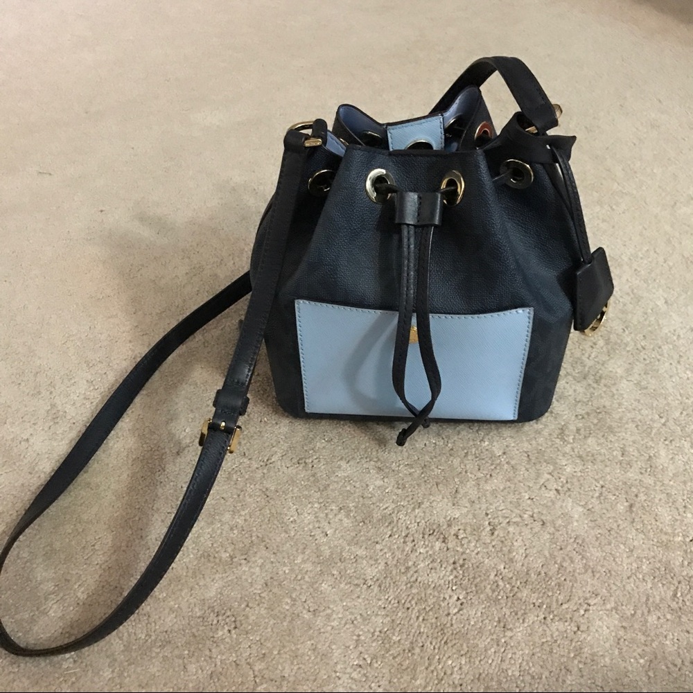 Michael Kors Leather Signature Bucket Handbag