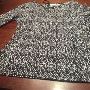 Black and white blouse