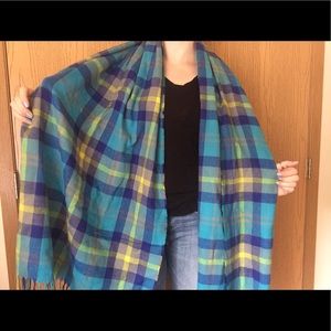 Multi colored winter blanket scarf