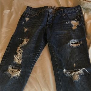 Distressed Hollister jeans