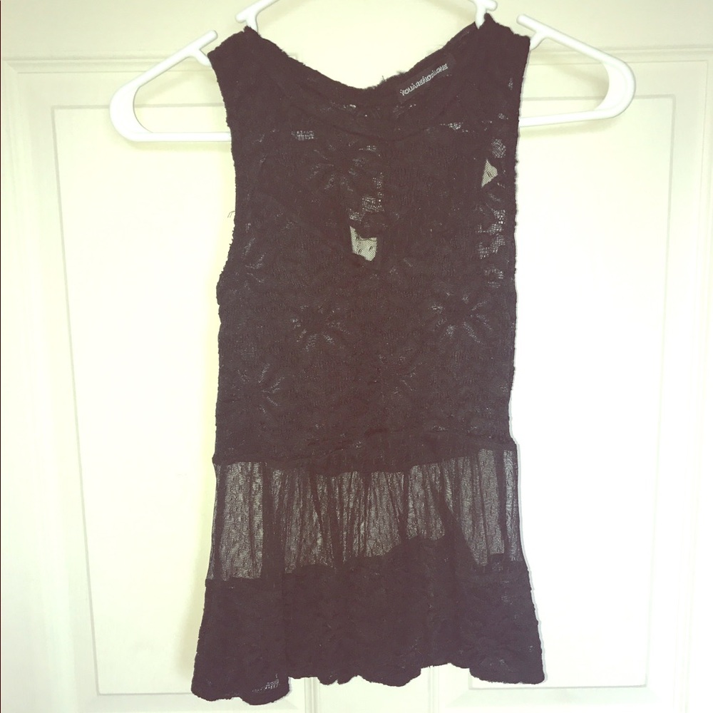 CLEARANCE Black Lacy Top