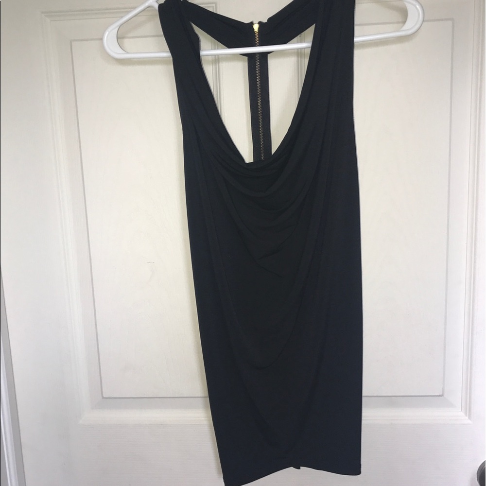 CLEARANCE Black Backless Scoopneck Top