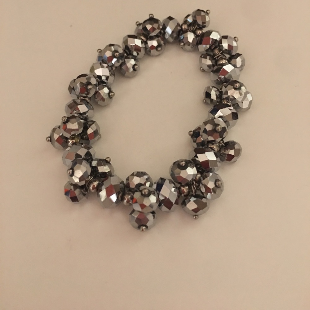 Silver Grey Stretchy Fun Bracelet