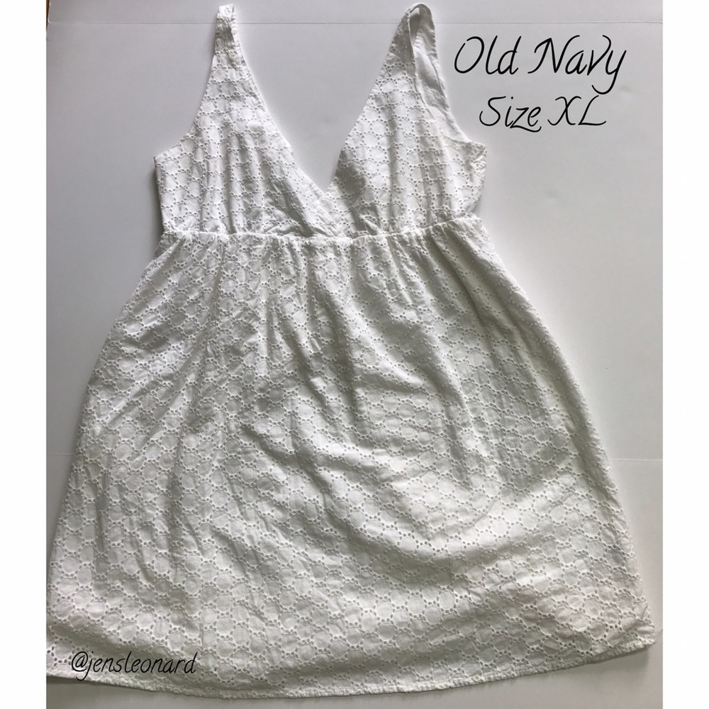 Old Navy White Eyelet Sundress with Pockets