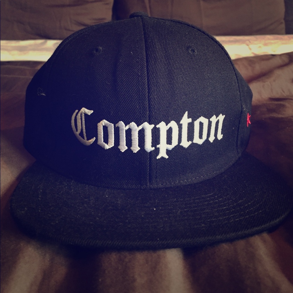 Compton Black SnapBack hat.