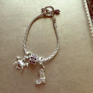 Pandora silver charm bracelet