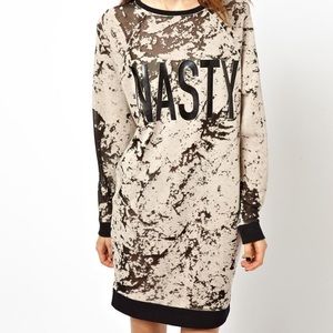 Asos Nasty Burn out sweater dress