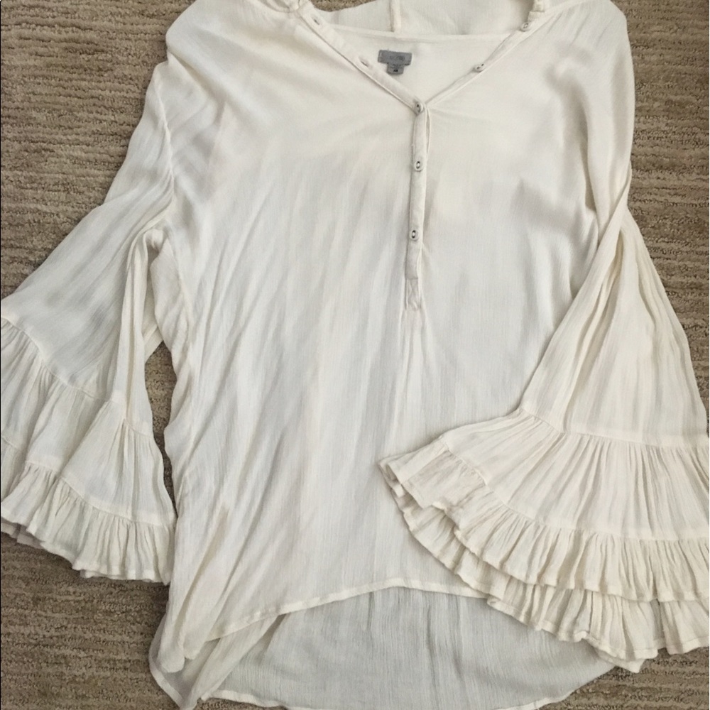 Hooded Bell Sleeve Top