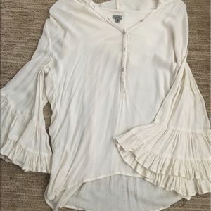 Hooded Bell Sleeve Top