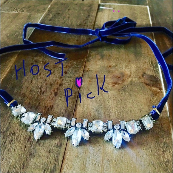 Francesca's Collections Jewelry - Choker with crystals and velvet ribbon