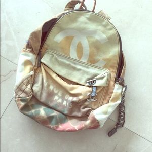 Chanel Inspired Summer Canvas Backpack