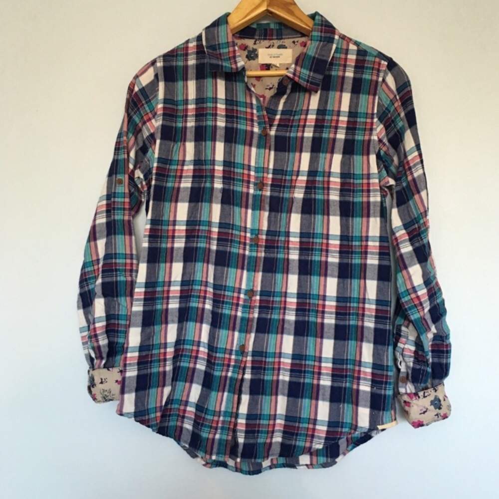 Birds of paradise flannel button down