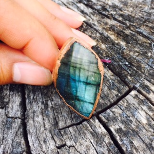 Electroformed Labradoite Ring