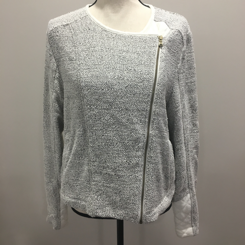 Lou & Grey Loft Moto Sweater Jacket Asymmetrical