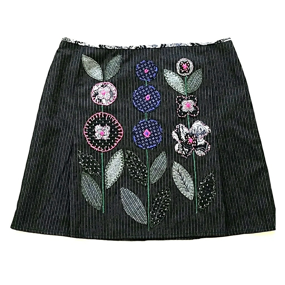 Nanette Lepore Embellished Applique Skirt 2