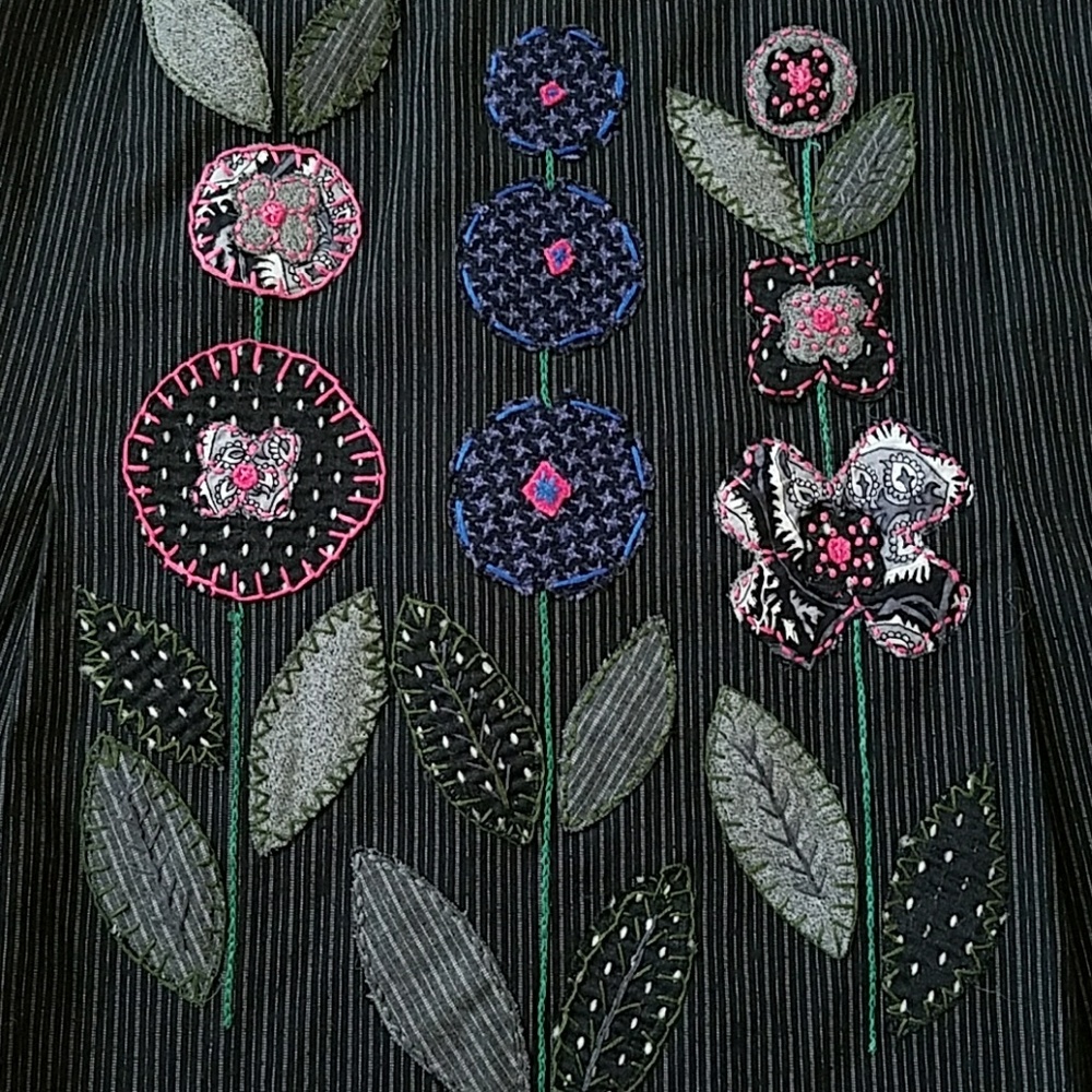 Nanette Lepore Embellished Applique Skirt 2 - Picture 5 of 7