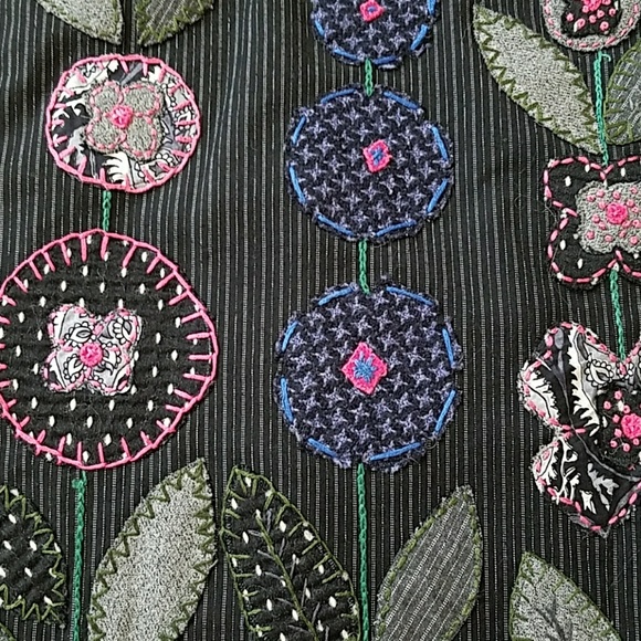 Nanette Lepore Embellished Applique Skirt 2 - Picture 6 of 7