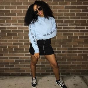 Supreme baby blue sweatshirt