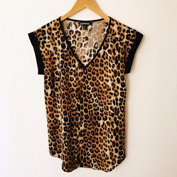 Express Tops - Express Cheetah Animal Print Sleeveless Top