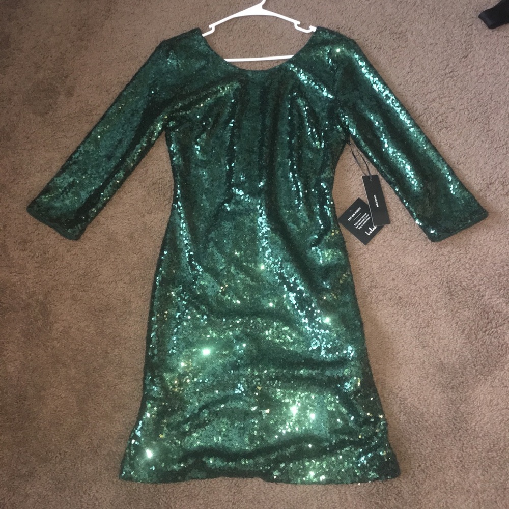 Lulus Hunter Green Sequined Dress