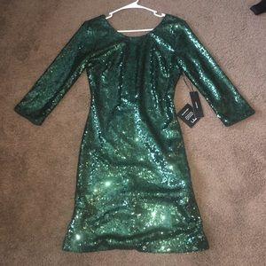 Lulus Hunter Green Sequined Dress