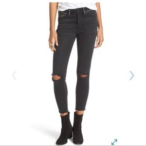 ☠️Free People "Peyton" studded skinny jeans☠️