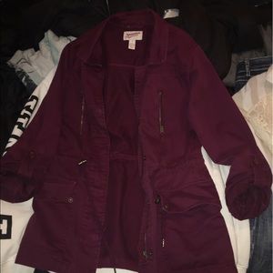 Maroon army jacket