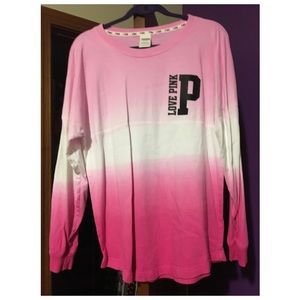 Light/dark pink and white pink brand long sleeve