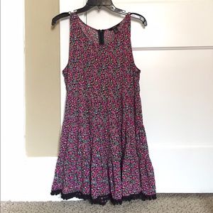 Flower Print Pom-Pom Dress