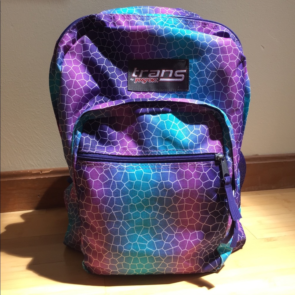 Jansport 4 Pocket Backpack Purple Turtle Print