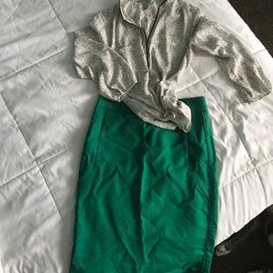 Green Pencil Skirt