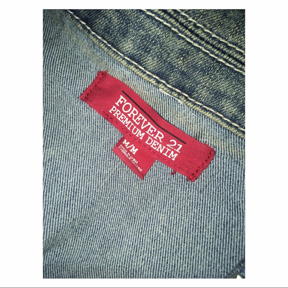 Forever 21 Studded Jean Vest with GRL PWR Patch - Picture 5 of 6