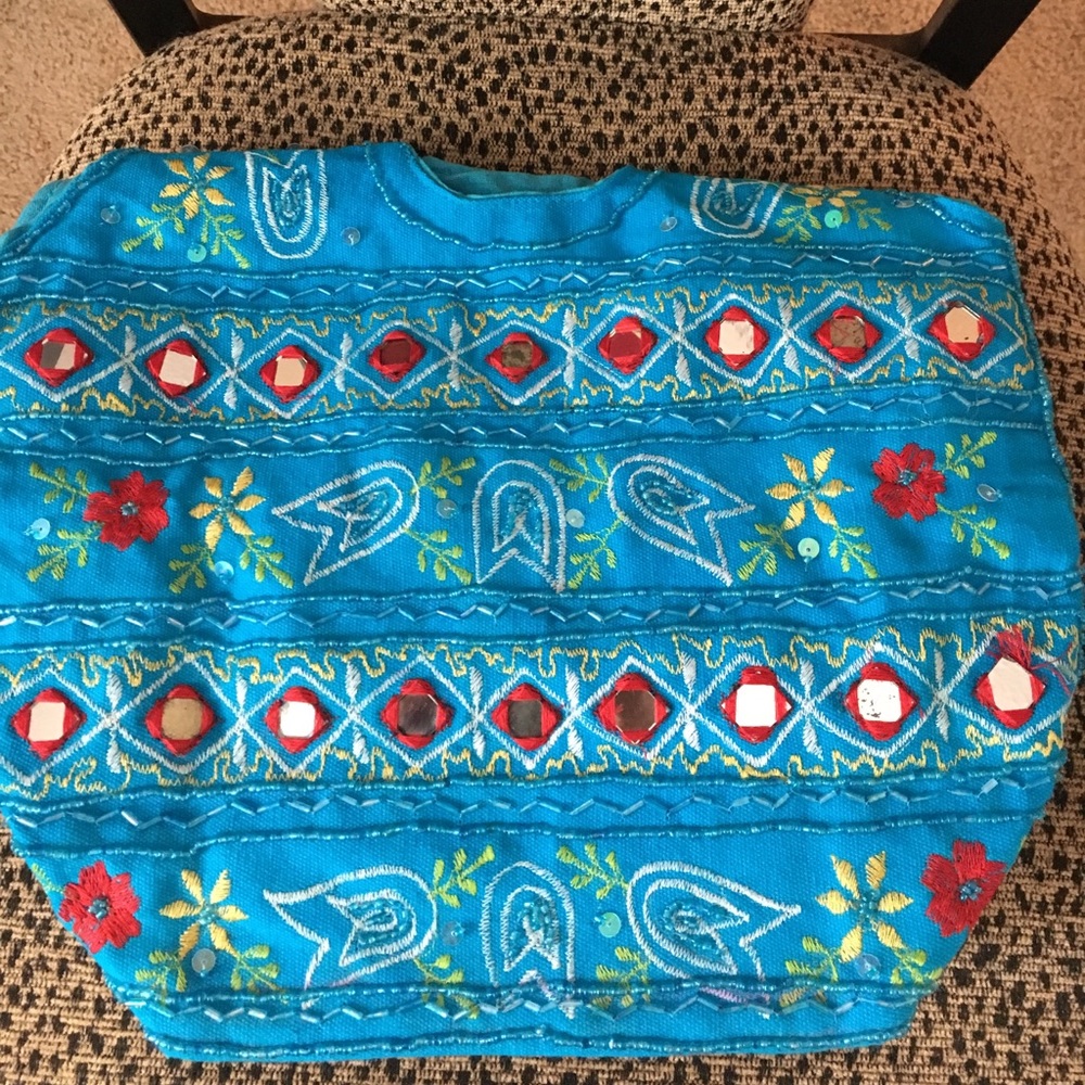 Mirror work boho bag!!