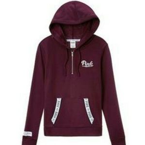 ❌❌❌SOLD❌❌❌VS pink quarter zip sweatshirt