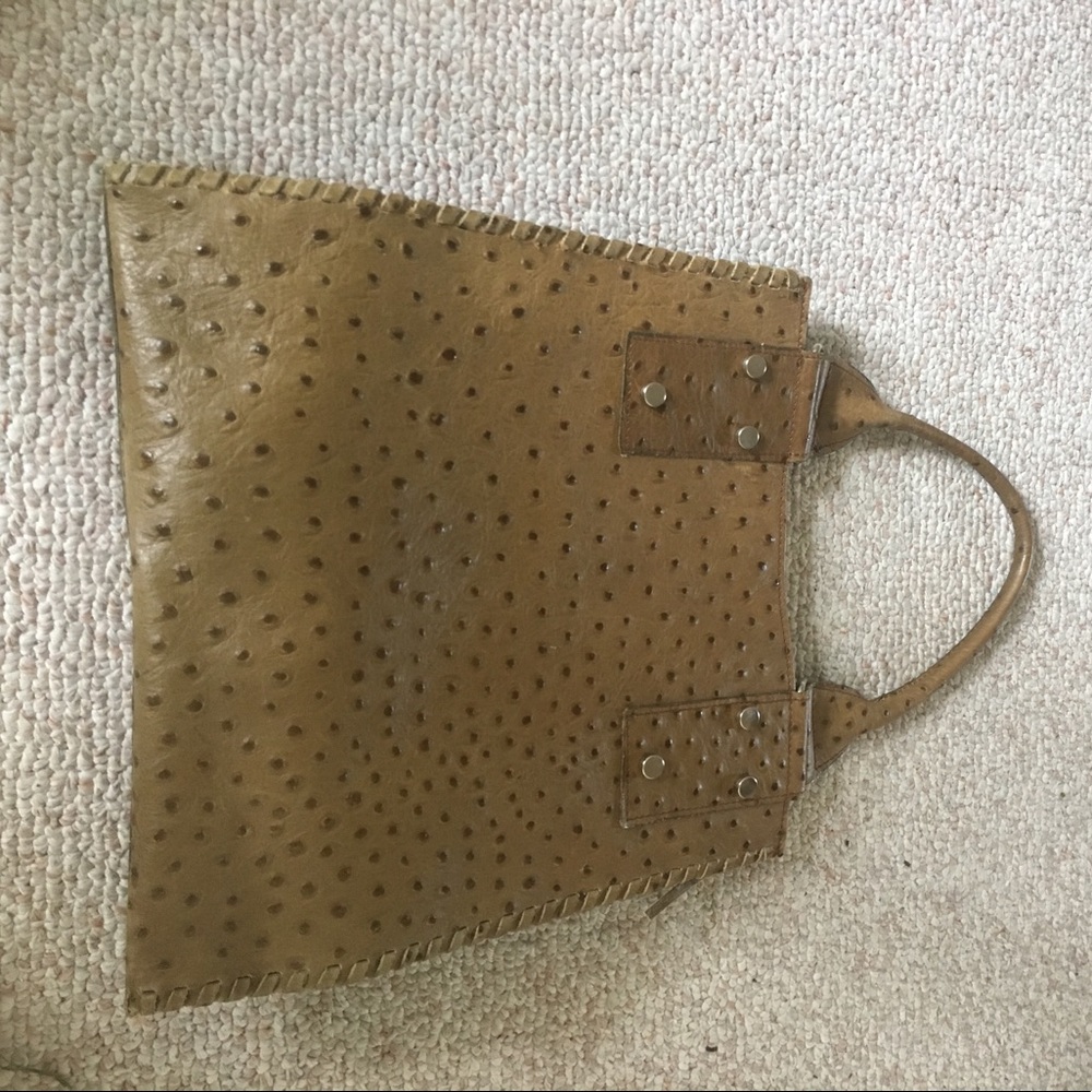 Cecconi piero ostrich leather bag.