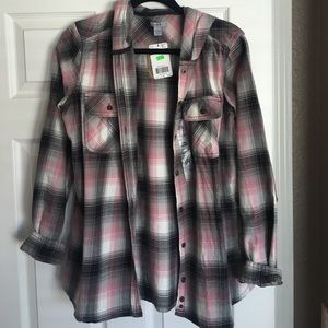 Carhartt Pink & Black Plaid shirt