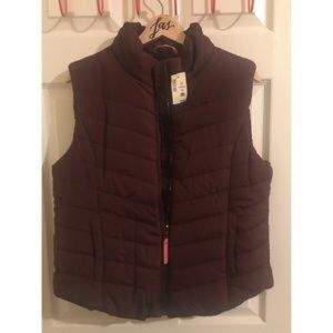 NWOT burgundy vest!