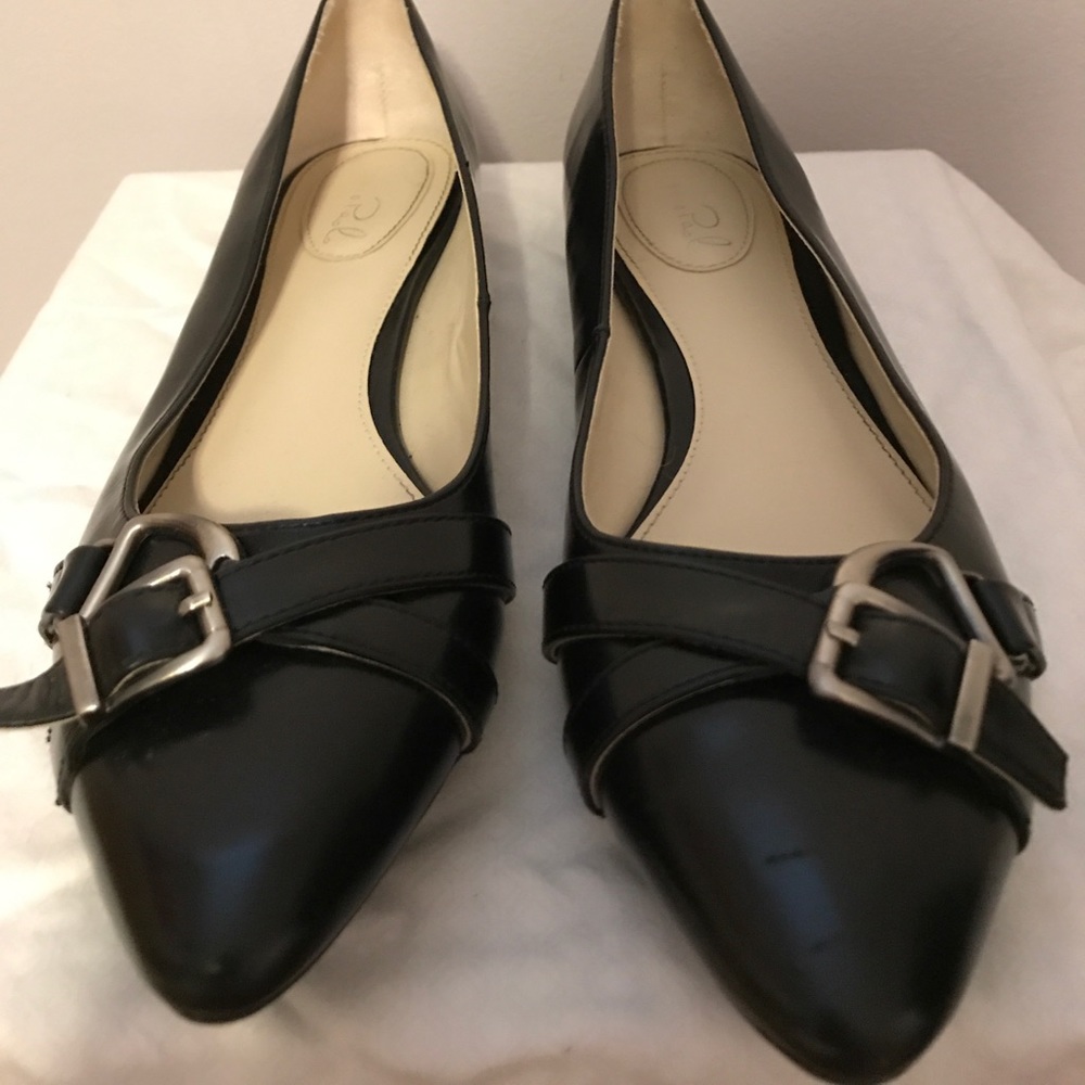 Studio paolo black leather flats
