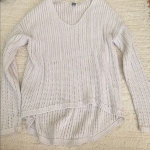 Free people mesh white/ivory sweater