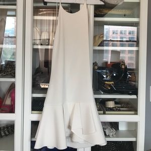 English Factory White Halter Backless Dress
