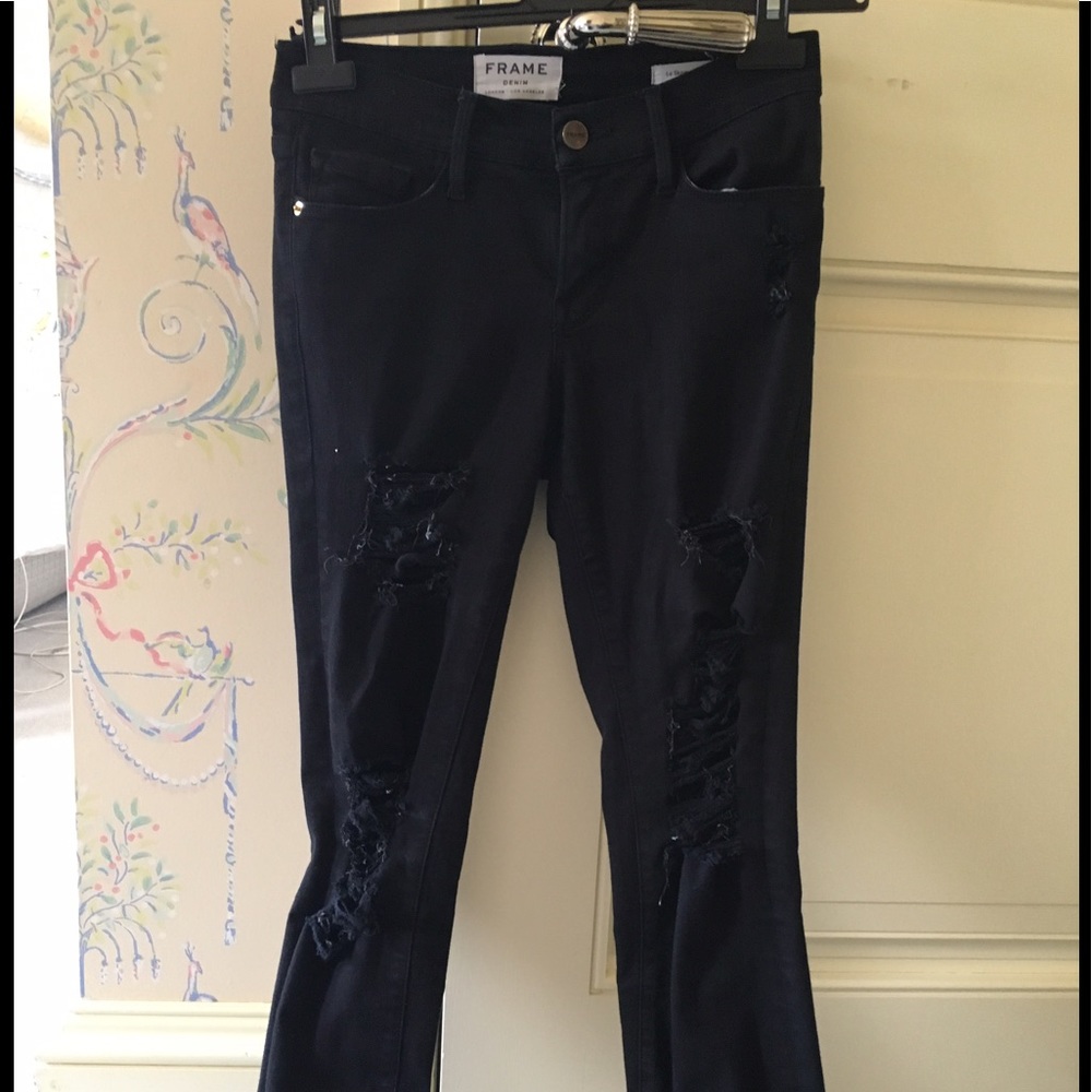 Frame Denim Le Skinny de Jeanne ripped jeans
